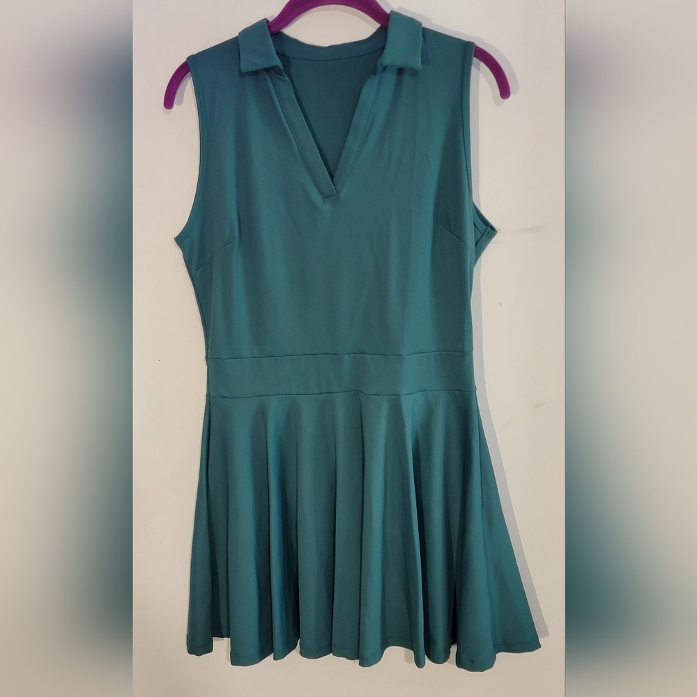 Sleeveless Teal Tennis Dress